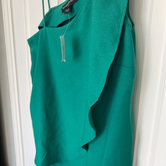 NWT asymmetrical ruffle top - Picture 3 of 4